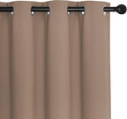 NICETOWN Patio Blackout Curtain Panels - Extra Wide Sliding Door Thermal Insulated Drape, Privacy Room Divider Curtain for Bedroom Office (Cappuccino, 66 x 118 Inch Long)