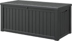 NUNU LAB Outdoor Storage Box 150 Gallon, Resin Large Sturdy Deck Box, Backyard by NUNULAB