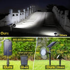 ROSHWEY Solar Outdoor Lights, Waterproof Solar Yard Lights 600LM Spot Light Outdoor for Tree Pathway Walkway Driveway Patio (Cool White, 4Pack)