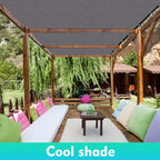 EMERIT 90% Shade Cloth Sun Shade Fabric for Patio Garden Pergola Shade Cover Canopy with Gromments (Grey, 10X14 FT)
