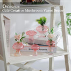 Pots: Pink Borosilicate Glass Mushroom Propagation Planter, 0.78-Inch Opening