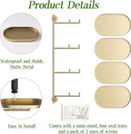 Window Rotating Plant Stand Shelf Indoor Gold Metal Floating Shelves 4-Tier Wall Mount Plant hanger Holders for Wall Planter Modern Home Decor window sill gifts