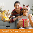 JOBOSI Solar Moon Hummingbird Decorative Light Gift Portable Decorative Ground Stake Light, Gifts for Women Mom Grandmothers, Garden Lawn Decor Christmas & New Year Gift