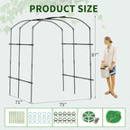 DoCred Tall Garden Arch Trellis for Climbing Plants, 87in Tall Metal Plant Support Trellis Archway for Climbing Vine Vegetable/Fruit/Flower Outdoor Yard Lawn Garden Arch Tunnel Trellis