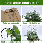 Coomin 14.5 Bird Indoor Plant Trellis for Potted Plants, Small Metal House Plant Trellis for Climbing Plants, Climber Plant Support for Hoya Pothos Ivy, 2p