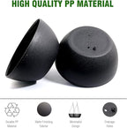 10 inch Hanging Planters for Outdoor Indoor Plants with Drainage Holes and Chain, 2 Pack Round Hanging Flower Pots for Garden Home Porch Decor, Black