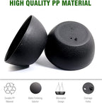 WOUSIWER 13 inch 2Pack Large Hanging Planters for Outdoor Indoor Plants with Drainage Holes and Chain, Round Hanging Flower Pots for Garden Home Porch Decor, Black