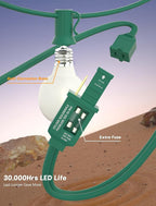 Globe String Lights 25 ft, 27 Frosted White G40 Bulbs