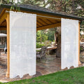 SpaceDresser Waterproof Outdoor Sheer Curtains for Patio - 2 Panels Rod Pocket Indoor Voile Sheer Curtain for Living Room,52W x 84L inch, White