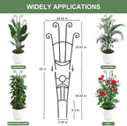 32.6in Monstera Plant Support Stakes for Indoor Plants, Metal Garden Plant Trellis for Climbing Plants, Pothos Vine Snake Climber Support，4p