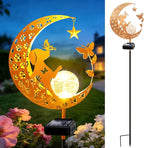 Solar Lights Outdoor Decorative Moon Dog Butterfly Solar – Warm White