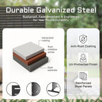 72" H Metal Outdoor Privacy Screen – Freestanding Rustproof Louvered Fence Panel for Patio, Garden, Balcony, AC Unit Cover, Trash Can, Modern Decorative Divider