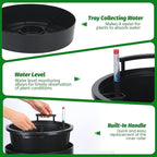 GarveeLife 30 in Tall Planters for Outdoor Plants Set of 2, Large Outdoor Planters for Front Porch Decor with Drainage Holes＆Water Level Monitor ＆Inner Bucket, Automatic Watering, Black