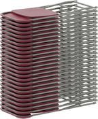 Flash Furniture Hercules Series Plastic Folding Chair - Red - 6 Pack 650LB Weight Capacity Comfortable Event Chair-Lightweight Folding Chair