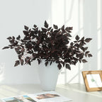 Artificial Plant Greenery Stems, 3-Pack Plum Autumn Decor, 32 Inch