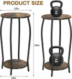 Plant Stand Indoor, 2 Tier Tall Wood Plant Stand, 4-Leg Floor Corner Plant Stands, Heavy Duty Plant Shelf Plant Rack Flower Stands For Home Decor, Brown