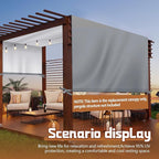 Universal Pergola Replacement Canopy Outdoor Canopy Shade Cover Waterproof Shade Top Cover for Outdoor Patio Porch Backyard(14 x 10 ft,Gray)