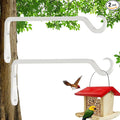 12" Plant Hangers 2-Pack - Heavy Duty Rust-Resistant Steel Hooks for Bird Feeders, Indoor/Outdoor Plants & Wall Decor, White