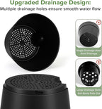 GARDIFE 2026 Upgraded Self Watering Plant Pots with Drainage Hole, 8/7/6.5/6/5.5/5/4 Inch Flower Planting Containers for House Plants, African Violet, Flowers, Cactus (Black, 8+7+6.5+6+5.5+5+4 inch)
