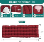UDPATIO Oversized Zero Gravity Chair Set of 2, 29In XL Patio Reclining Chair with Cushion, Outdoor Folding Recliner with Pillows|Cup Holder|Foot Rest|Padded Headrest, Burgundy, Support 500LB