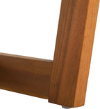 SAFAVIEH Outdoor Patio Furniture Collection Lynn Natural Brown Slatted Top Solid Wood Coffee Table (PAT7330A)