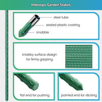 Garden Plant Stakes 48 Inch 4Ft Tomato Stakes, 20 Pack Steel Plant Stick Support for Growing Climbing Plants, Garden Fences Poles