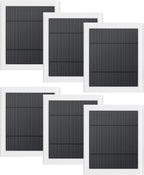 Solar Panel Outdoor for Ring Cameras (White 6P) Spotlight Cam Plus/Pro(Battery) Stick Up Cam/Pro Wireless Outdoor with 10FT/3M Long Cable Dustproof Waterproof