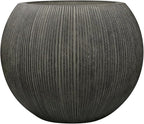 11.8" H X 14.5" D Round Plastic Planter with Drainage Hole & Plug, Large Lightweight Plant pot ,Recyclable ,Durable, Weather/UV Resistant for Indoor Outdoor, (8.9" Opening), Vintage Black
