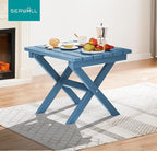 SERWALL Folding Adirondack Side Table, Portable Small Outdoor Table, Weather - Image 8