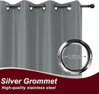 HolidayIdeas Grommet Top Outdoor Curtains for Patio Waterproof 8 Pcs All Weather Balcony Outside Curtain Panels for Apartments, Gazebo, Pergolas, Porch, 54x108 Inch, Grey