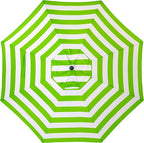 Sunnyglade 9' Patio Umbrella Outdoor Table Umbrella with 8 Sturdy Ribs (Grass Green and White)