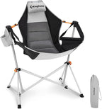 KingCamp Hammock Chair with Footrest – Heavy Duty Swinging Rocking Camping Chairs for Adults up to 400lbs, Folding Portable Oversized Rocker with Cup Holder & Pillow for Outdoor Beach Lawn RV Sports