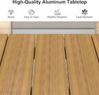 PURPLE LEAF 11 Pieces Patio Dining Set with Outdoor Aluminium Dining Table and Woven Chairs Modern Metal Furniture Cushions Sets for Garden Yard Indoor Decor Kitchen Teak
