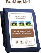 SCOCANOPY Ripstop Replacement Top for Lowe's Allen Roth 10X12 Gazebo Model #GF-12S004B-1/ GF-12S004BTO/TPGAZ17-002C，(Navy Blue)