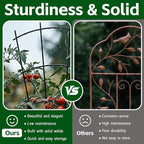 4 Pack 43'' Indoor Plant Trellis for Potted Plants Climbing Outdoor Metal Garden Trellis Houseplants Flowers Vine Ivy,Fan Shape, Black