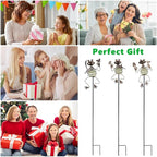3 Pack Decorative Garden Stakes,Frog Waterproof Metal Spring Decor,Outdoor Decorations Yard Art Garden Stakes for Patio Yard Porch Decor