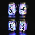 Solar String Lights Mason Jar Lids, 8 Pack, 30 LEDs, Multicolor