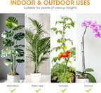 Aieve Extendable Plant Stakes, 13in to 49in Stainless Steel Telescoping Monstera Plant Support Stakes, Indoor Outdoor Garden Stake Support Sticks for Tomato Vegetables Monstera Vine (5 Packs)
