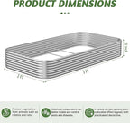 3 Pack Raised Beds for Gardening, Corrugated Galvanized Steel Raised Garden Bed, Outdoor Metal Above Ground Garden Bed for Vegetables and Flowers-3x2FT