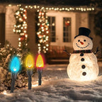 60 Pcs 5 Inch Christmas Light Stakes Universal Yard Lawn Holiday Light Stakes for C7 C9 String Lights Holders on Yards, Pathways (Black)