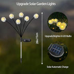 4PK 32LED Solar Garden Lights Outdoor, Dandelion Solar Lights Outdoor, IP65 Waterproof Firefly Light Outside Decor for Patio Pathway, Sway by Wind for Fairy Garden Dandelion Decorations, Warm White