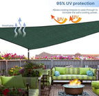 E&K Sunrise 7' x 7' x 7' Sun Shade Sail Triangle Canopy Shade Cover UV Block for Patio Backyard Garden Outdoor (Green)