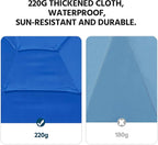Yaheetech 3 Tier Patio Umbrella 10ft Vented Outdoor Large Market Table Umbrella with 8 Sturdy Ribs and 1.5" Umbrellla Pole, Double-layer Cloth & Push-button Tilting & Crank for Pool/Garden/Lawn Blue