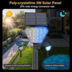 T-SUN Solar Lights Outdoor Waterproof IP65, 12 Pack LED Solar Spot Lights Color Changing IP65 Waterproof Smart Auto On/Off for Outside Landscape Garden Yard Lawn Pathway Patio Driveway