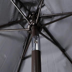 Blissun 7.5 ft Patio Umbrella, Yard Umbrella, Outdoor Market Umbrella with Push Button Tilt Crank, Dark Grey