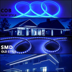 AC 110V COB LED Strip Lights Outdoor Waterproof 65.6ft, Blue Super Bright 200W LED Rope Light, IP65 Flexible Cuttable, for Bedroom Garden Commercial House Gaming Room Decor