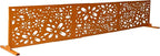 Oakland Living 6 ft. X 4 ft. Orange Freestanding Metal Privacy Screen Room Divider