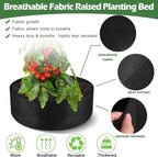 LBTING 2Pcs 50 Gallon Plant Grow Bags, Fabric Raised Planting Bed Heavy Duty Non-Woven Fabric Planter Pots for Garden Vegetables Flowers