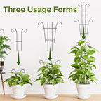 Larger 23.6in Plant Trellis for Climbing Plants Indoor Outdoor, 4 Pack Expandable Metal Trellis for Potted Plants - Sturdy Rustproof Plant Support for Pothos Ivy Hoya Monstera, Houseplant Decor