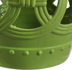 JONATHAN Y TBL1022H Lucky Coins 16" Chinese Ceramic Drum Indoor/Outdoor Garden Stool Bohemian, Coastal, Cottage, French Country, Traditional, for Living Room, Garden Room, Patio, Matte Green